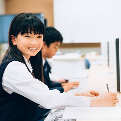 Japanese Junior High School Students in Computer Lab